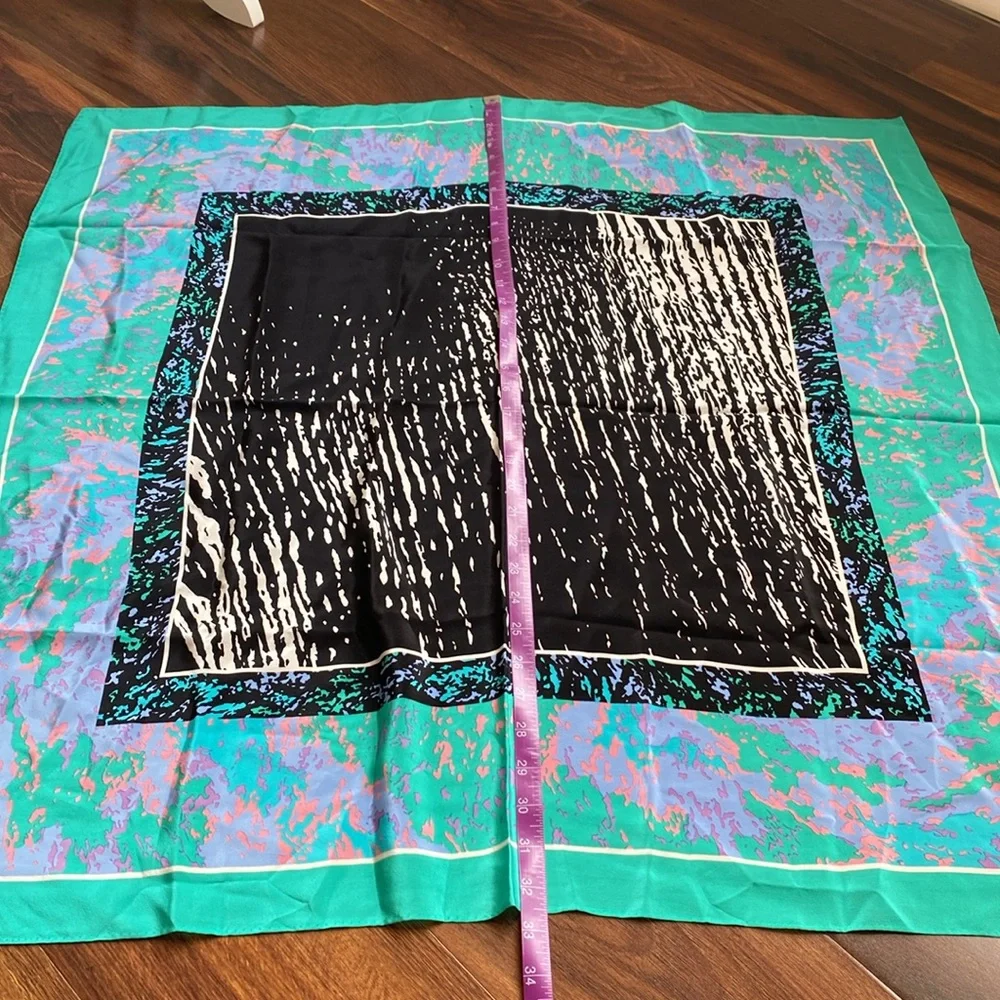 Honey Silk Scarf 80s Abstract